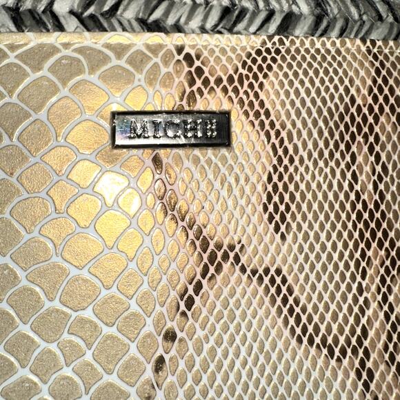 Miche Classic Shell Jen Golden Snakeskin Magnetic Changeable Purse Cover - Picture 2 of 4